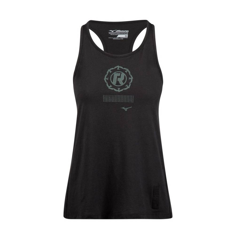 Damske Tank Top Mizuno Ronda Rousey Graphic Čierne Vypredaj BFVQ72105